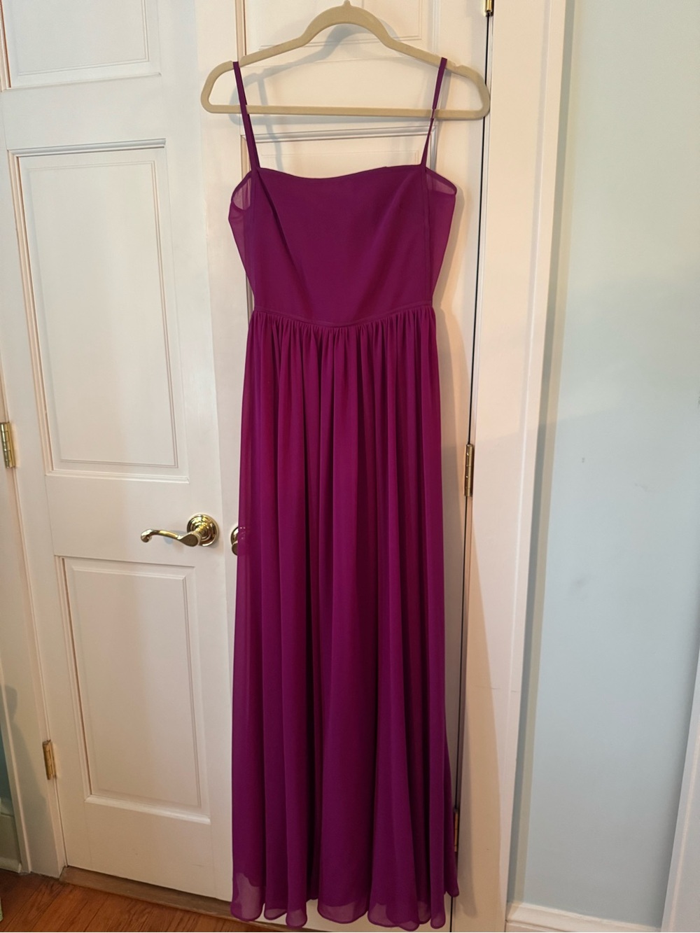 Fame and Partners Fuchsia Spaghetti-Strap Maxi Dress
